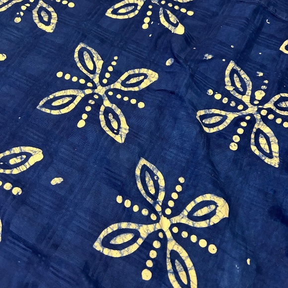 Indigo dyed shabori table cover 40" X 62" - Picture 1 of 2